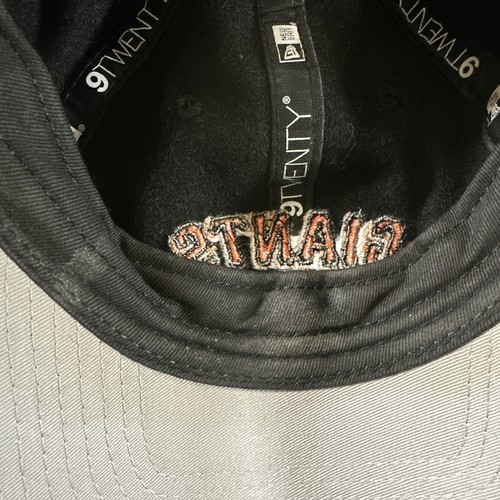 Sf Giants Hat Cap Men Black Leather Strap New Era 9Twenty Mlb Baseball Y2k Wool - Picture 9 of 10