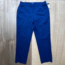 PENDLETON VIRGIN WOOL HIGH RISE CLASSIC WOMEN  S LINED DRESS PANTS sz 16 Blue NWT