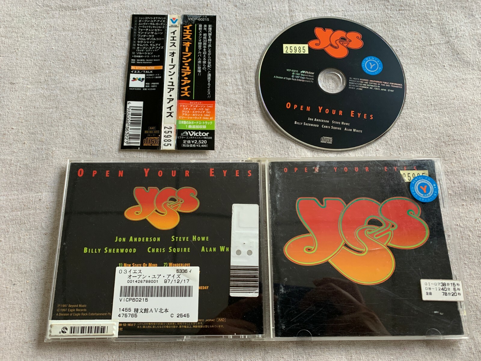 Yes ‎ Open Your Eyes Japan CD OBI (VICP60215) eBay