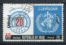 Irak 1971 Mi. 262 Oblitéré 100% service Officiel, OMS, 15 F