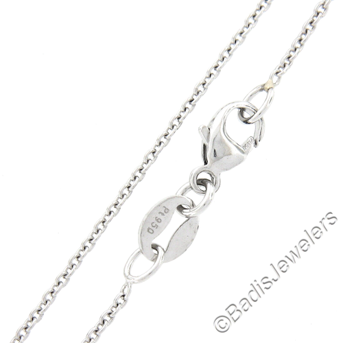 NEU Platin 1,38 ctw GIA Birne Rosenschliff Diamant Solitär Spannzange Anhänger & Kette - Bild 7 von 9