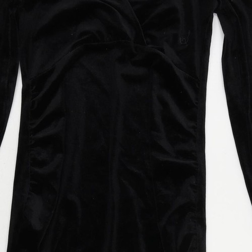 H&M Womens Black Polyester Bodycon Size S V-Neck Pullover - Picture 10 of 10