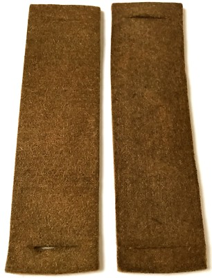 #ad WWII AIRBORNE PARATROOPER BROWN FELT JUMP SHOULDER PADS FOR SUSPENDERS PAIR $37.56