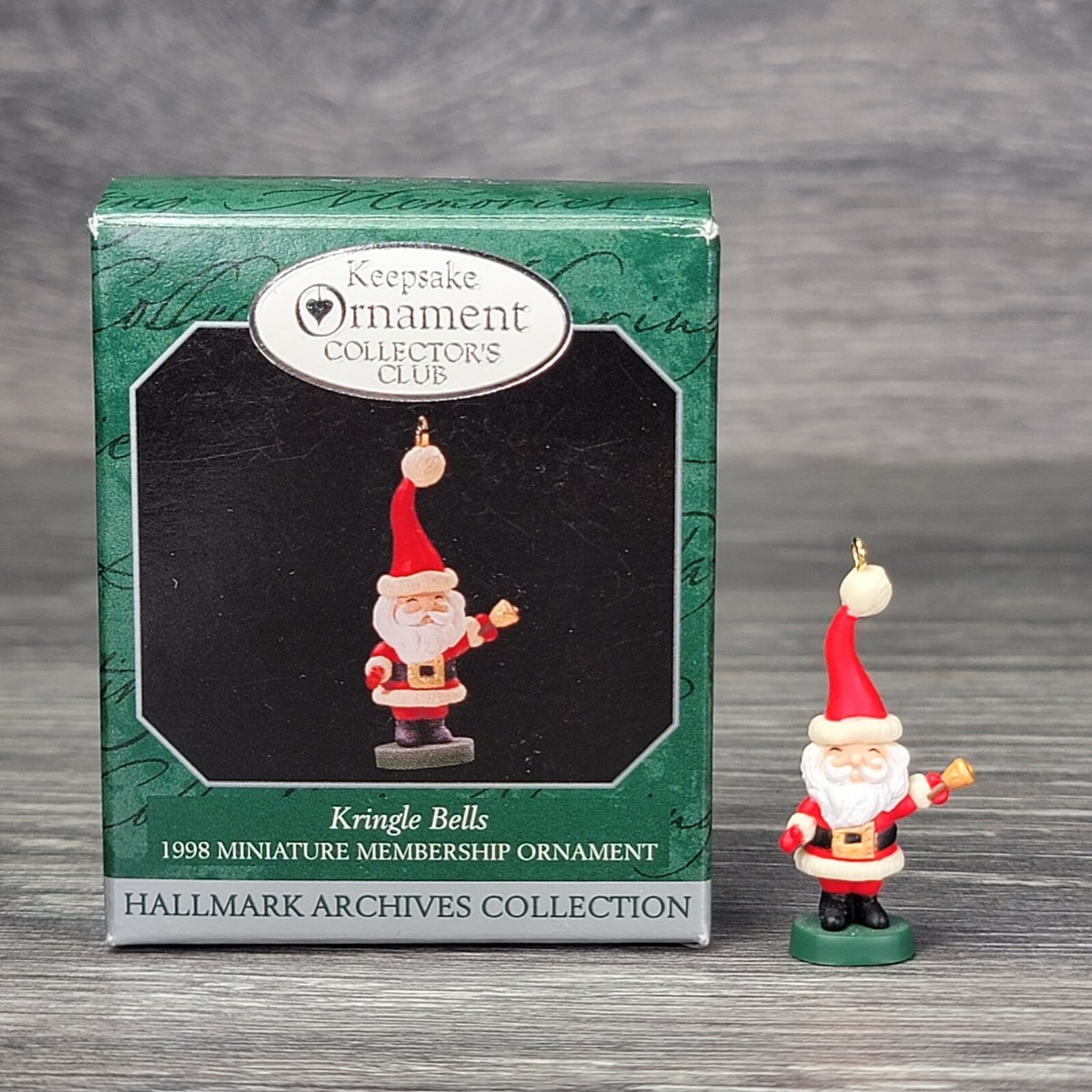 キリンカルチュアクラブ 1998 クリスマス Vtg 1998 Hallmark Keepsake Ornament Club Kringle Bells Miniature