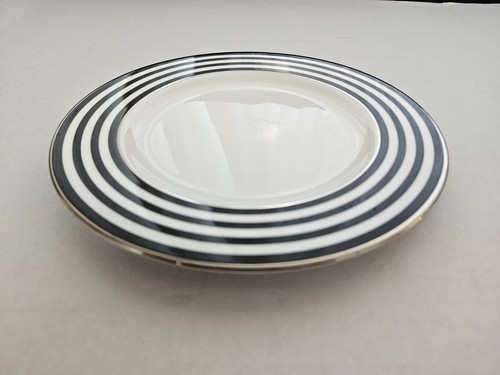 Kate Spade Parker Place by Lennox Replacement Salad Plate Black Stripe 8.25" - Picture 3 of 9
