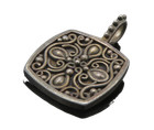 Lori Bonn 925 Sterling Silver Vintage Dark Tone Swirl Design Pendant Pt18154