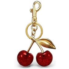 Cherry Keychain Bag Purse Charms For Handbags Cherry Accessories Mothers Golden