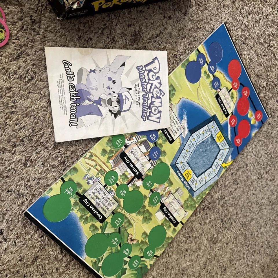 Hasbro Pokemon Master Trainer Game Board 1999 Edition - Incomplete - Read - Image 3 of 4