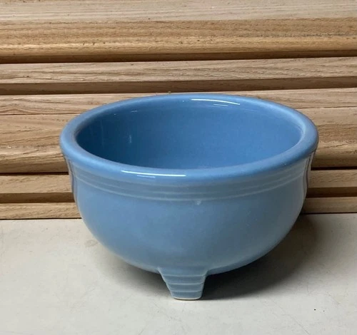 FIESTA Ware TRIPOD Dipping Candle Bowl PERIWINKLE BLUE Retired Item 1998-2001