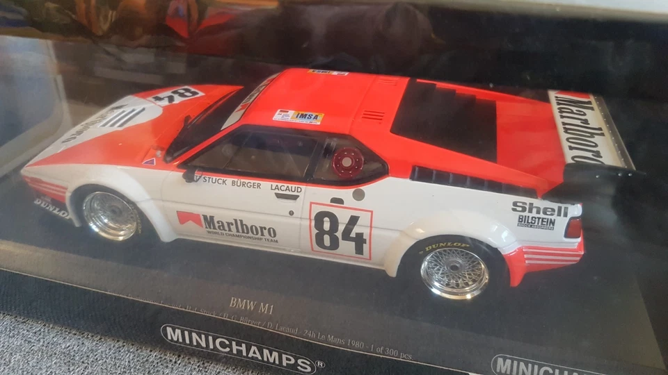 BMW M1 LE MANS 1980 DECO TABAC COMPLETE MINICHAMPS 1/18 - Photo 3/4