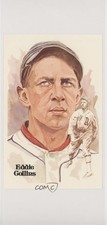 1980 Perez-Steele Hall of Fame Art Postcards First Series Eddie Collins HOF 0b2