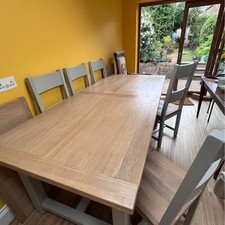 Cotswold Company Chester Grey 8–12 Seater Extendable Dining Table