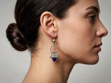 VINTAGE SILVER TONE MOROCCAN BERBER GYPSY EARRINGS ELEGANT ETHINC AFRICAN JEWELS