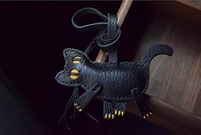 Real Leather Cat Bag Charm, Handmade Purse Charms Handbag Accessories Keychain