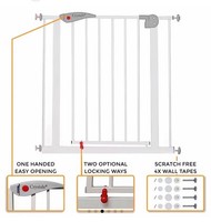 Crystals Baby Safety Gate Home Pet Dog Barrier Stair Secure Doorway Guard 75-85c