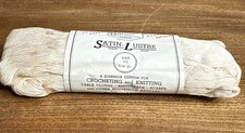 Vtg Long Staple Egyptian Cotton Yarn Unbleached Satin Lustre Same Dye Lot