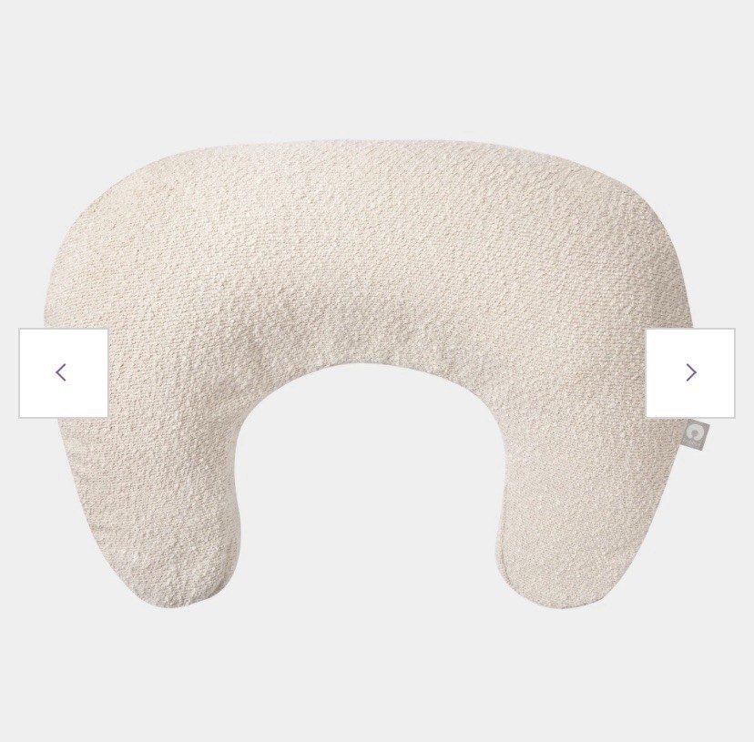 Boppy New Nursing Pillow With Luxe Fabric Cover- Oatmeal Boucle-image
