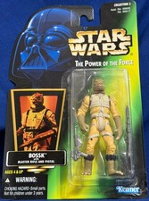 1996 Star Wars POTF BOSSK bounty hunter Green Card Hologram BUY 2 FREE SHIP
