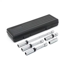 3/8 In. Drive 6-Point Magnetic Swivel Spark Plug Socket Set 5-Piece 