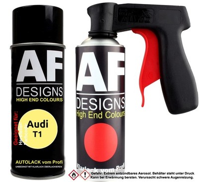 Spraydosen Griff Set für Audi T1 Sunflower Yellow Basislack Klarlack Handgriff P