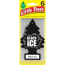 Little Trees 60155 Black Ice Hanging Air Freshener for Car & Home 6 Pack!