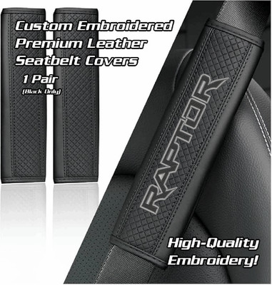 Raptor (F150, Bronco) - 2pc Made-to-Order Premium Leather Seat Belt Pad Cover