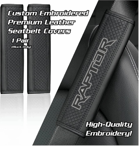 Raptor (F150, Bronco) - 2pc Made-to-Order Premium Leather Seat Belt Pad Cover