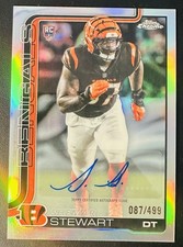 2025 Topps Chrome Football Shemar Stewart Auto /499 Chrome Refractor (RC) #RA-SS