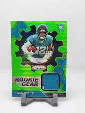 2025 Prizm Football Rookie Gear Travis Hunter RC Green Pulsar RGR-THR
