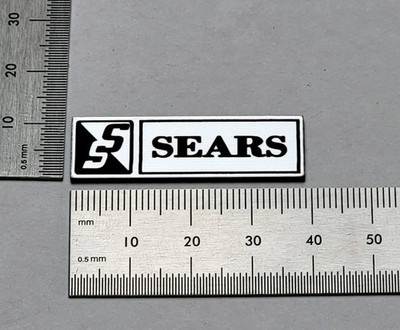Sears Reciever And Equipment Badge Logo Emblem - Premium Silver With Adhesive 