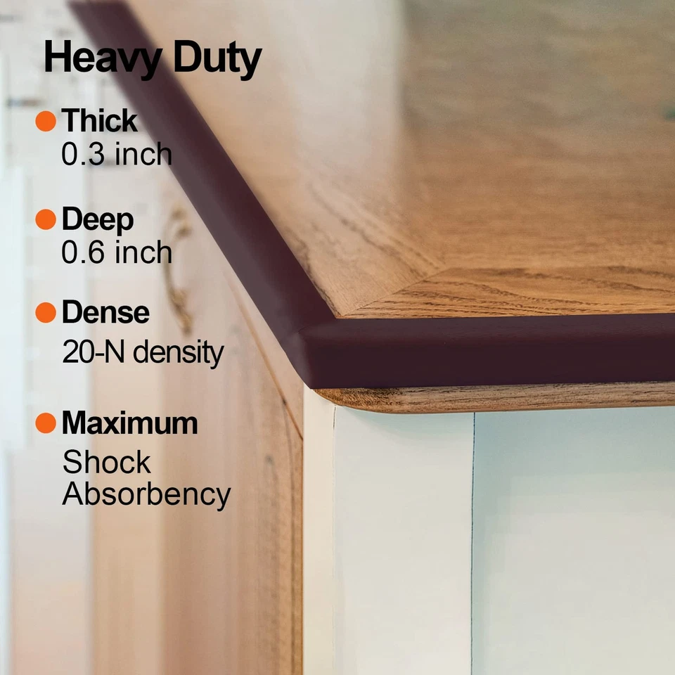 Protectores de bordes y esquinas a prueba de bebés, parachoques de muebles de seguridad con doble 3M... Foto 2 de 4