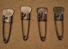LOT 4 Vintage Laundry Pins Brass 2" No Stamp Blank Blanket Military — photo 4