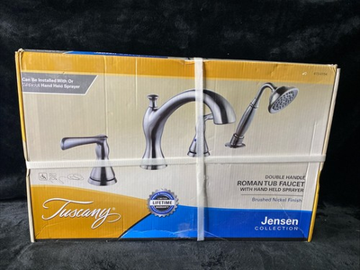 #ad Tuscany Jensen Collection Double Handle Roman Tub Faucet W Handheld Sprayer New $59.99