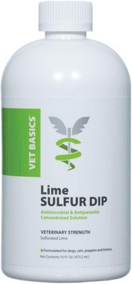 Vet Basics Lime Sulfur Dip- Concentrated Solution- for Dogs, Cats & 16 oz 