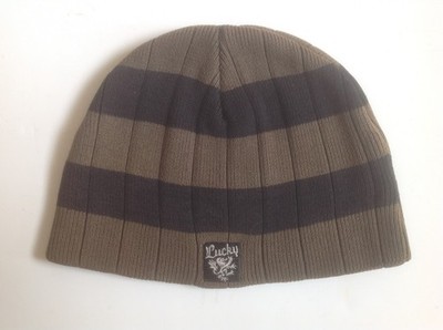 LUCKY BRAND Vintage Inspired OSFM Black & Olive Stripe ~ Trendy & Clean ~ VGC