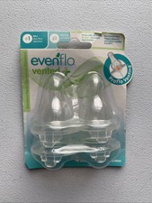 Evenflo Vented  Standard Neck Nipples 0m Slow Flow 4 Proflo Venting Newborn