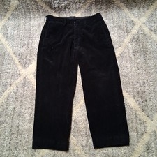 Polo Ralph Lauren Corduroy Preston Pants Straight Fit Stretch 34x30 Black