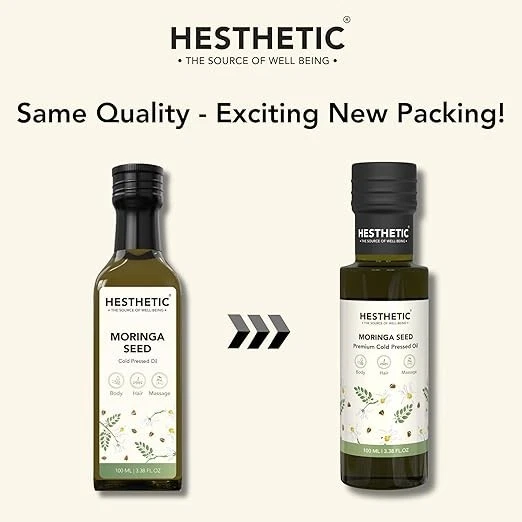 HESTHETIC Premium Organic Virgin Cold Pressed Moringa Seed Oil, 100ML, 100% Pure - Image 4 of 4
