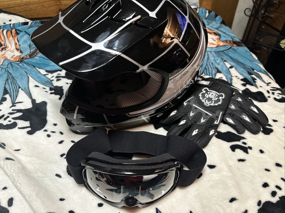 Casco de motocross juvenil mediano Foto 2 de 4