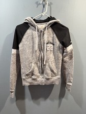 Youth Hollister Jacket Full Zip Size XS Gray/Black 22