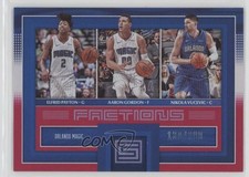 2017 Status Factions Red /299 Nikola Vucevic Aaron Gordon Elfrid Payton #9 02v3