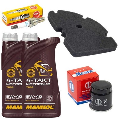 Wartung Öl 2L Luftfilter Ölfilter Zündkerze für Vespa GTS 300 ZAP GTS300 2008-19