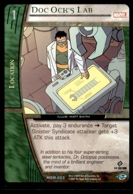 2004 U.D. VS System Web of Spider-Man 1st Edition Doc Ock's Lab #MSM-023