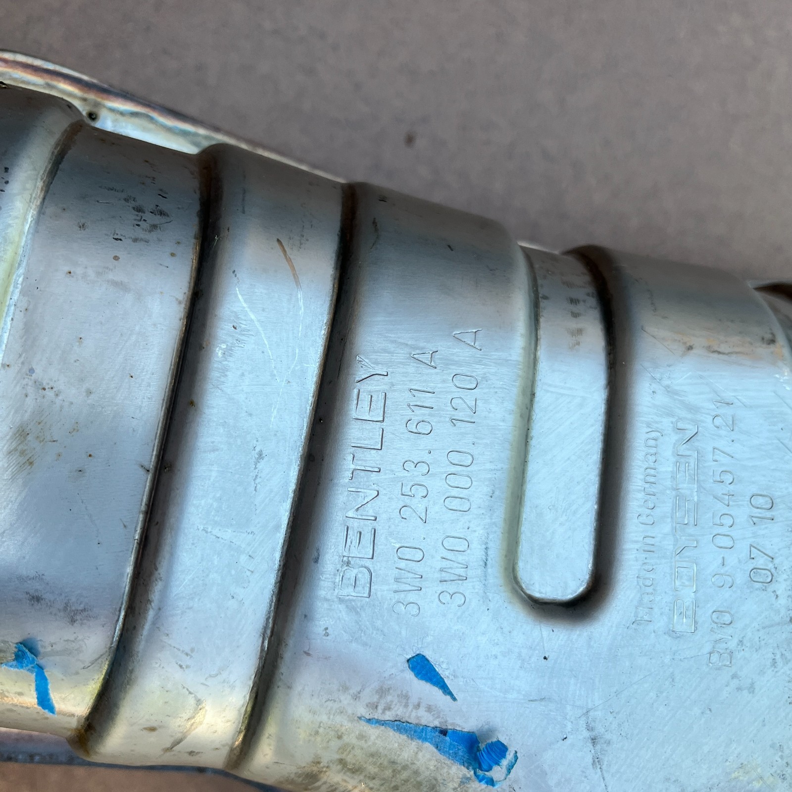 NEW Bentley Continental GT GTC Supersports LEFT exhaust muffler (takeoff) '04-13