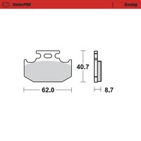 Moto-Master BremsbeläGe Hinten Pro Racing Sinter FüR Yamaha YZ 360 1990-1993