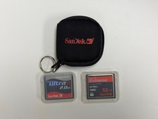 32gb Sandisk Extreme compactflash memory card with bonus 2gb card