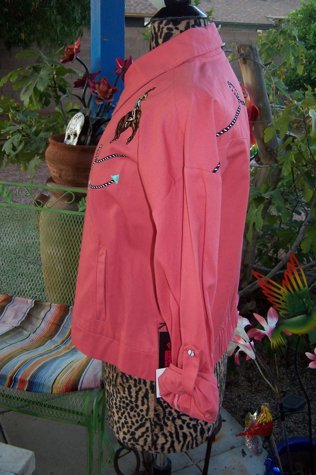 NWT~$125~XL ROCK N ROLL Rodeo Cowgirl Bucking Horse Western Embroidered ...