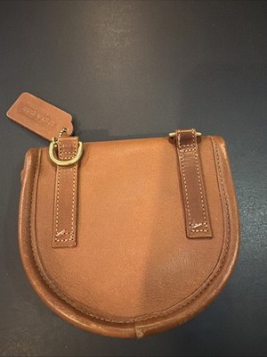 Vintage COACH Mini British Tan Convertible Turnlock Crossbody Belt