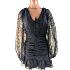 Forever 21 Small XS NWT Black Polka Dot Lace Mini Dress