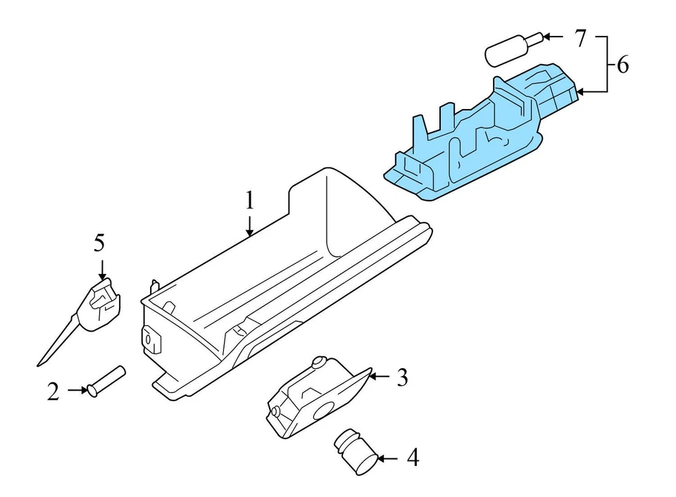 AUDI A5 2017-2024 - Luz interior transparente 7L0947415 Foto 3 de 4
